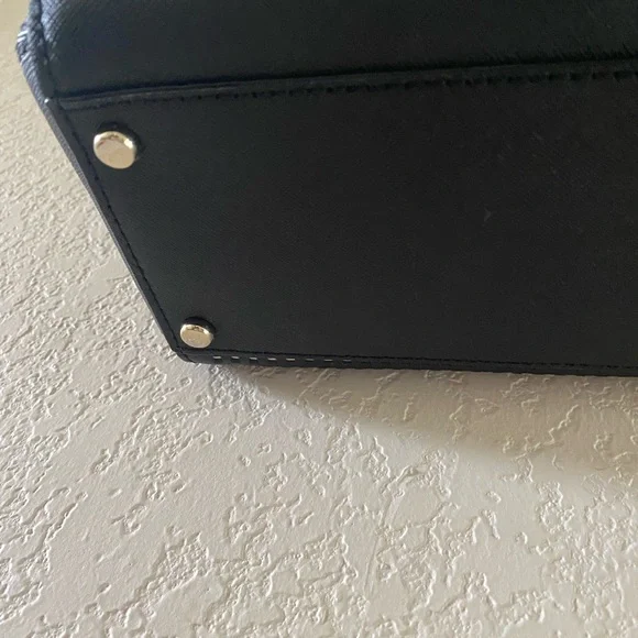 Kate Spade Black Pink Rose Floral Lasercut Leather Clarise Bag - Picture 4 of 7